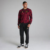 ADIDAS ORIGINALS Tuta  Manchester United Sfumata Girocollo In Cotone Rossa e Nera