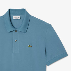 LACOSTE Polo Classica in Piqué Leggero Azzurro Polvere