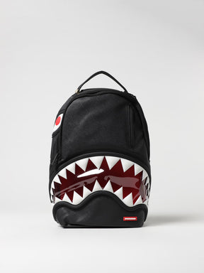 SPRAYGROUND Zaino In Pelle Con Logo In Rilievo Interno Trasparente Nero e Bianco