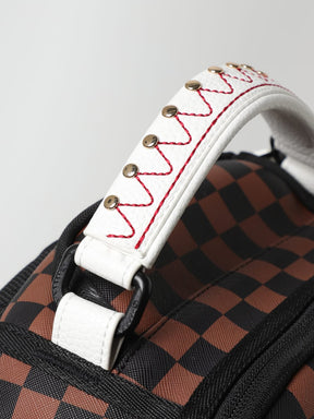 SPRAYGROUND Zaino In Pelle Limited Edition Napoleone SHARK IN PARIS Marrone e Nero