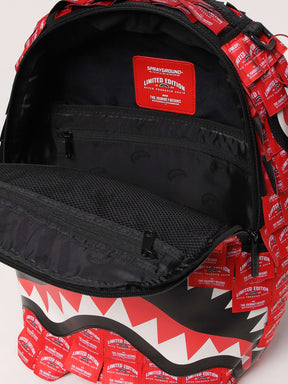 SPRAYGROUND Zaino In Stoffa LIMITED EDITION Con Logo Centrale In Pelle Rosso