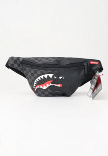 SPRAYGROUND Marsupio Doppia Grafica In pelle Nero e Grigio