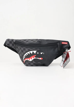 SPRAYGROUND Marsupio Doppia Grafica In pelle Nero e Grigio
