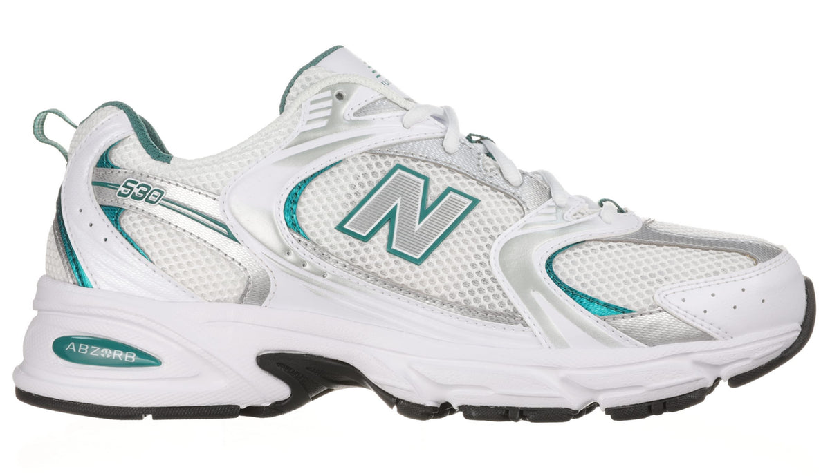 New Balance 530 Sneakers In Tela Con Dettagli Verdi Bianca