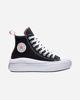 CONVERSE Sneakers In Tela CHUCK TAYLOR ALL STAR MOVE PLATFORM Nera Con Logo Rosa