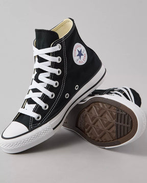 CONVERSE Scarpe Collo Alto In Canvas Con Punta E Suola In Gomma Nera