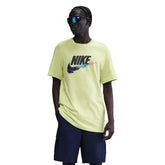 NIKE T-shirt Logo Grande In Cotone Lime