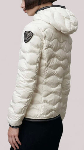 BLAUER Donna bianco imbottito logo brillantini - Blauer