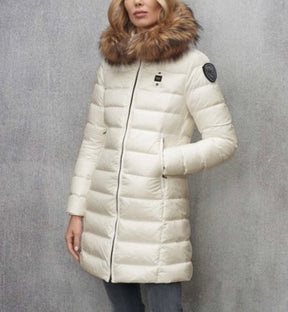 BLAUER DONNA LUNGO KRISTIN CON PELLICCIA BIANCO - Blauer