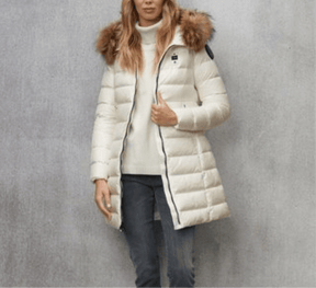 BLAUER DONNA LUNGO KRISTIN CON PELLICCIA BIANCO - Blauer