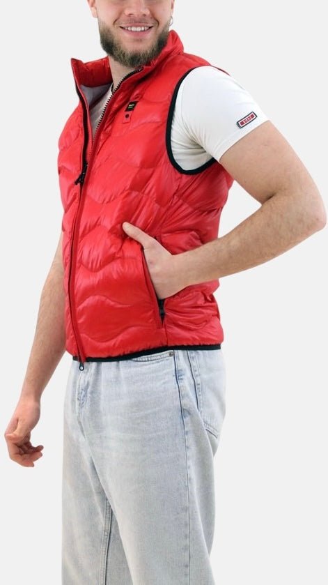 Blauer Smanicato Ondulato Rosso
