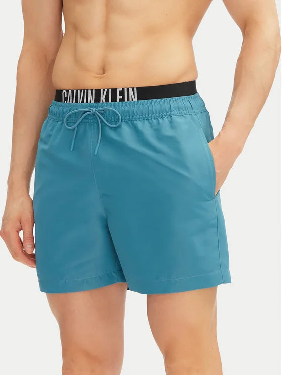 CALVIN KLEIN Costume Uomo Con Fascia Logata Turchese