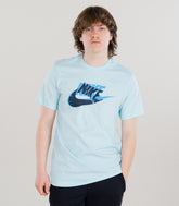 NIKE T-Shirt Logo a Contrasto Azzurra