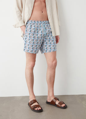 COLMAR Costume Uomo Con Fantasia Celeste (Tavola Da Surf)