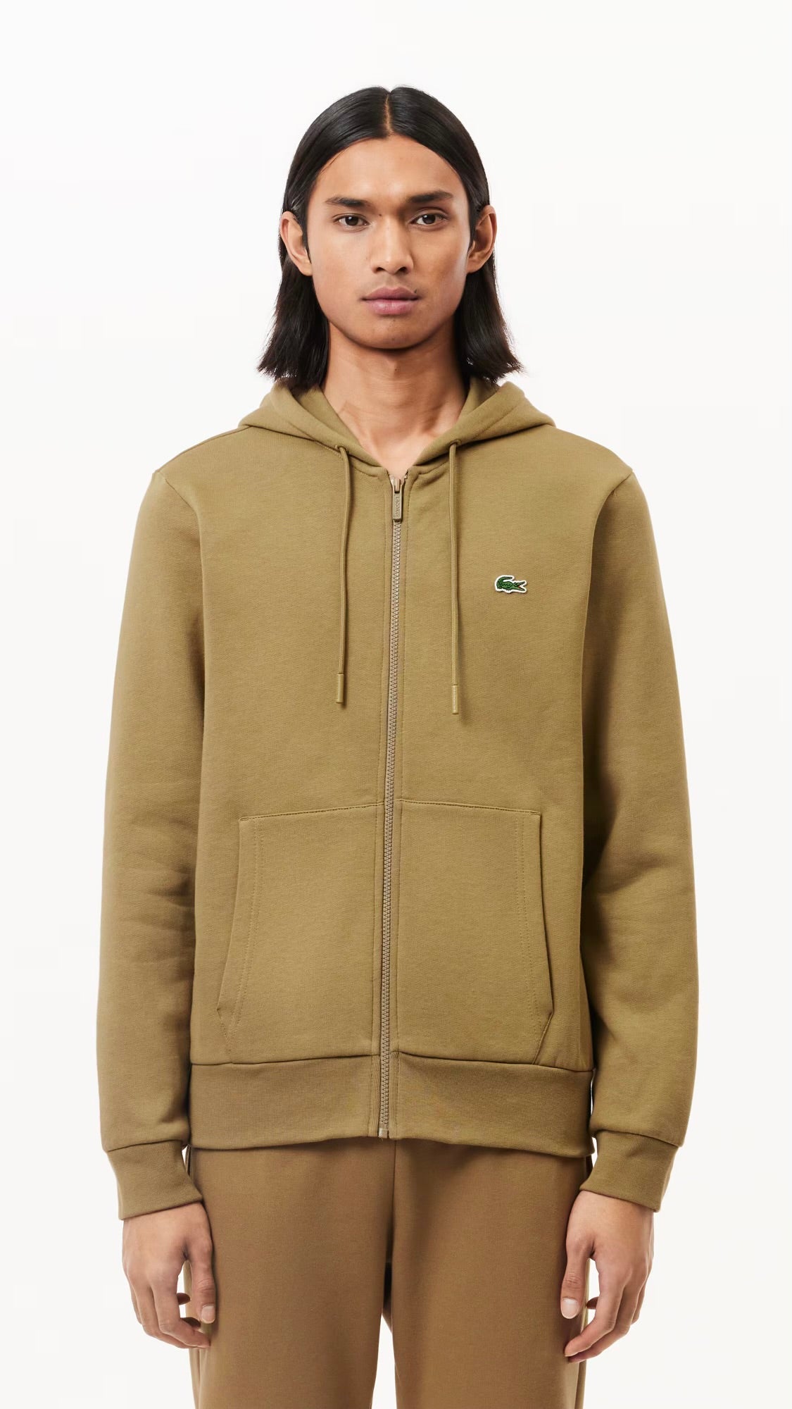 Felpa zip con cappuccio Lacoste Beige - Lacoste