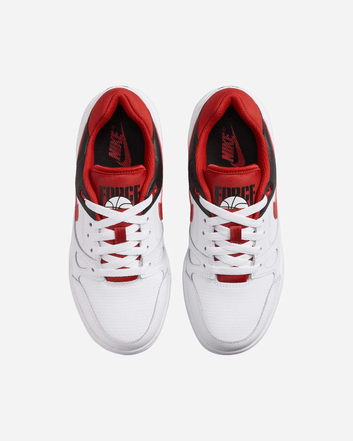 NIKE Full Force Low Sneakers In Pelle  Bianca/Nera/Rossa