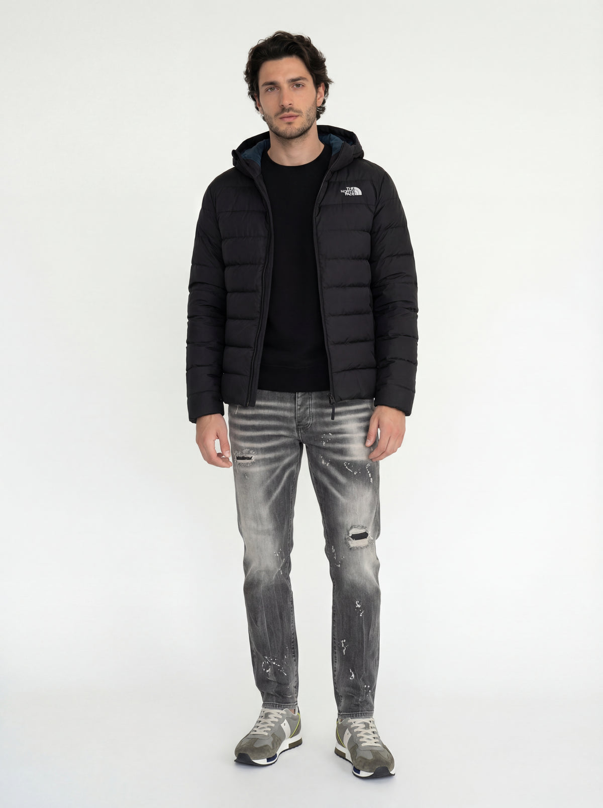 Blauer Sneaker Military + OFF WHITE Felpa + Soldier Jeans NEW + The North Face Giubbotto  - 01