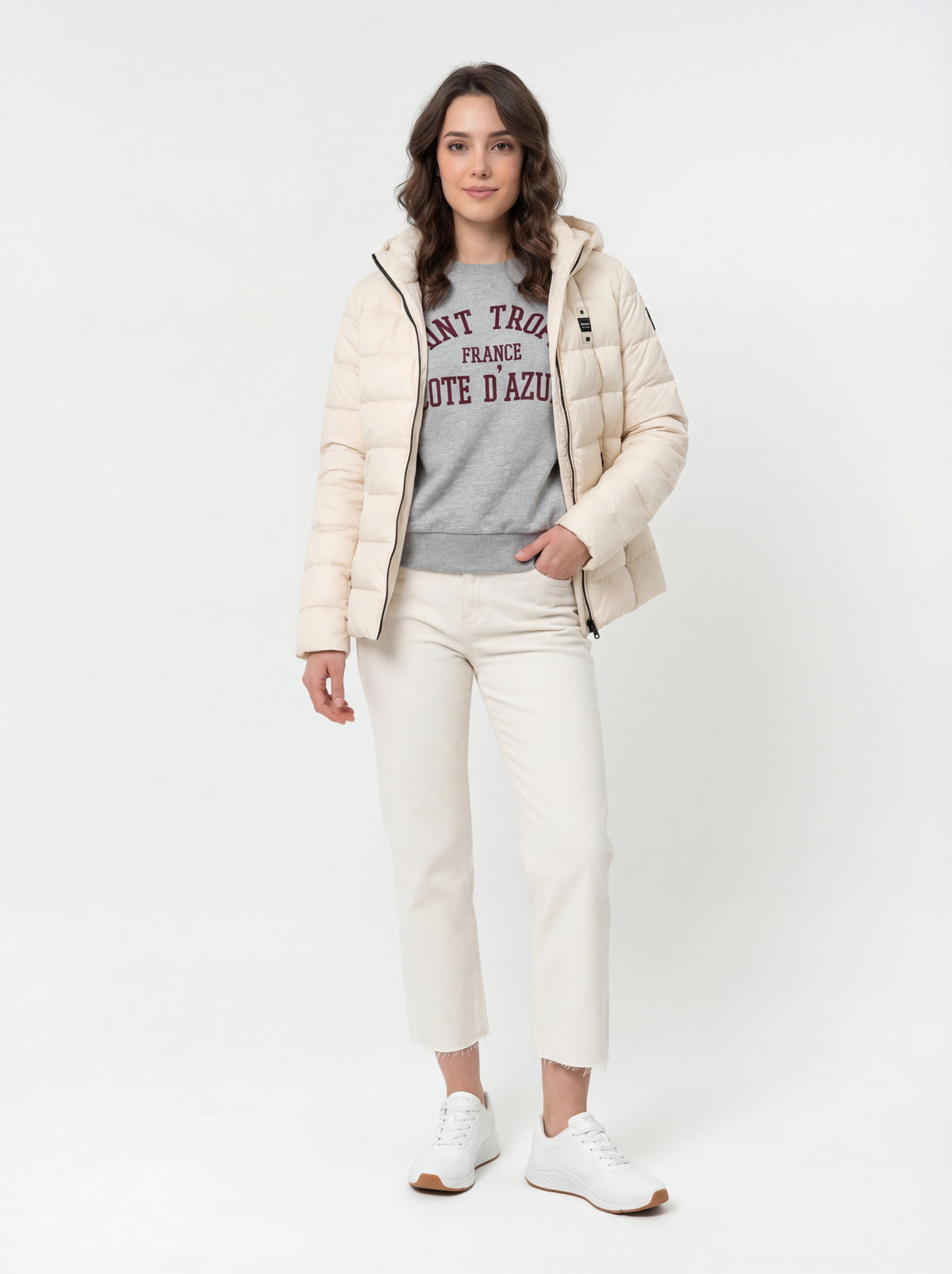 Skechers 155570/WHT Arch + JJXX JXMERLE GRIGIA + Tiffosi DONNA JEANS + Blauer Giubbotto Donna - 01