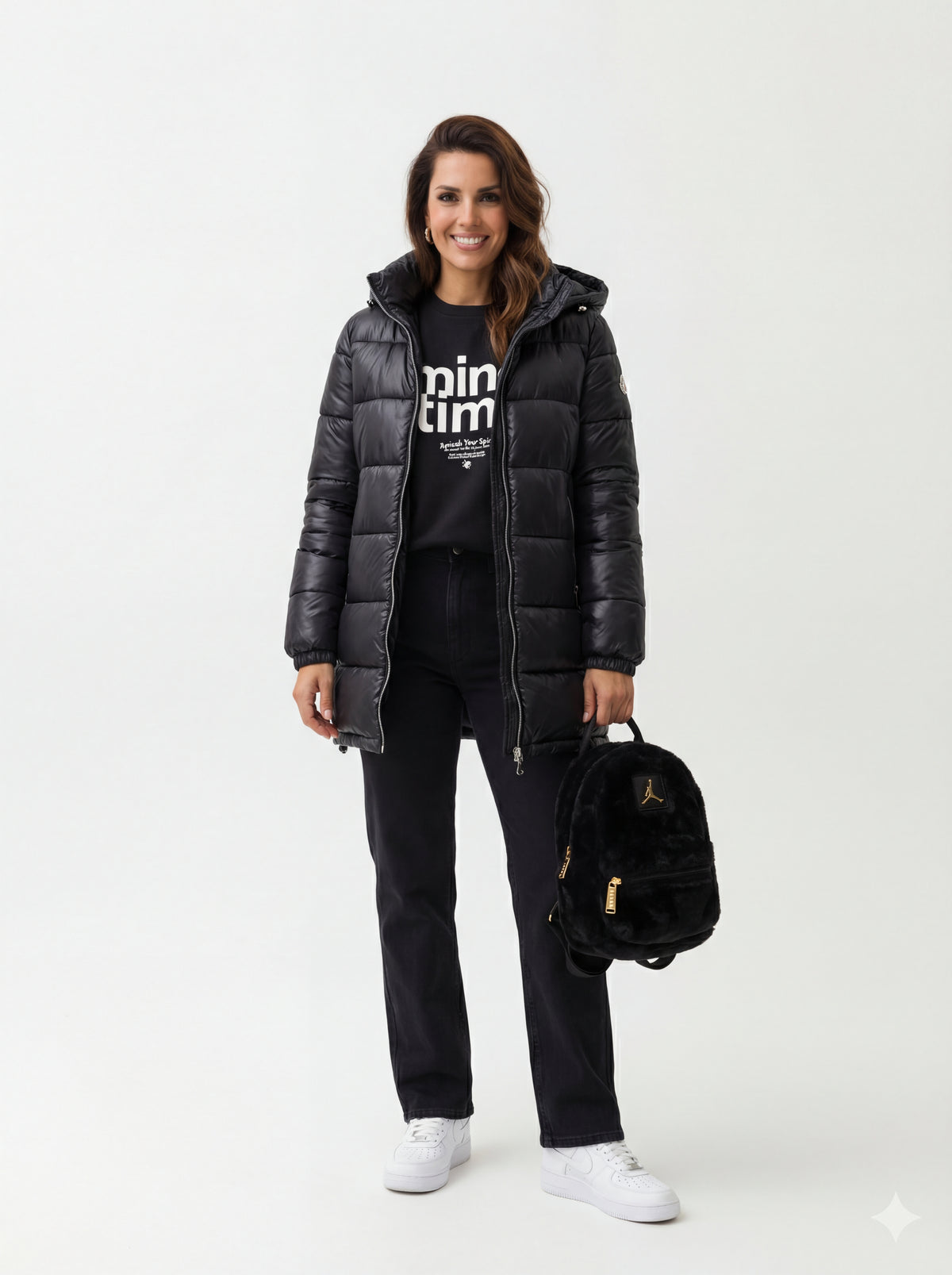 Air force bianche + JJXX DONNA JXMIMI + JJXX DONNA JEANS + Trez DONNA GIUBBOTTO + Jordan Zaino MiniBackpack - 01