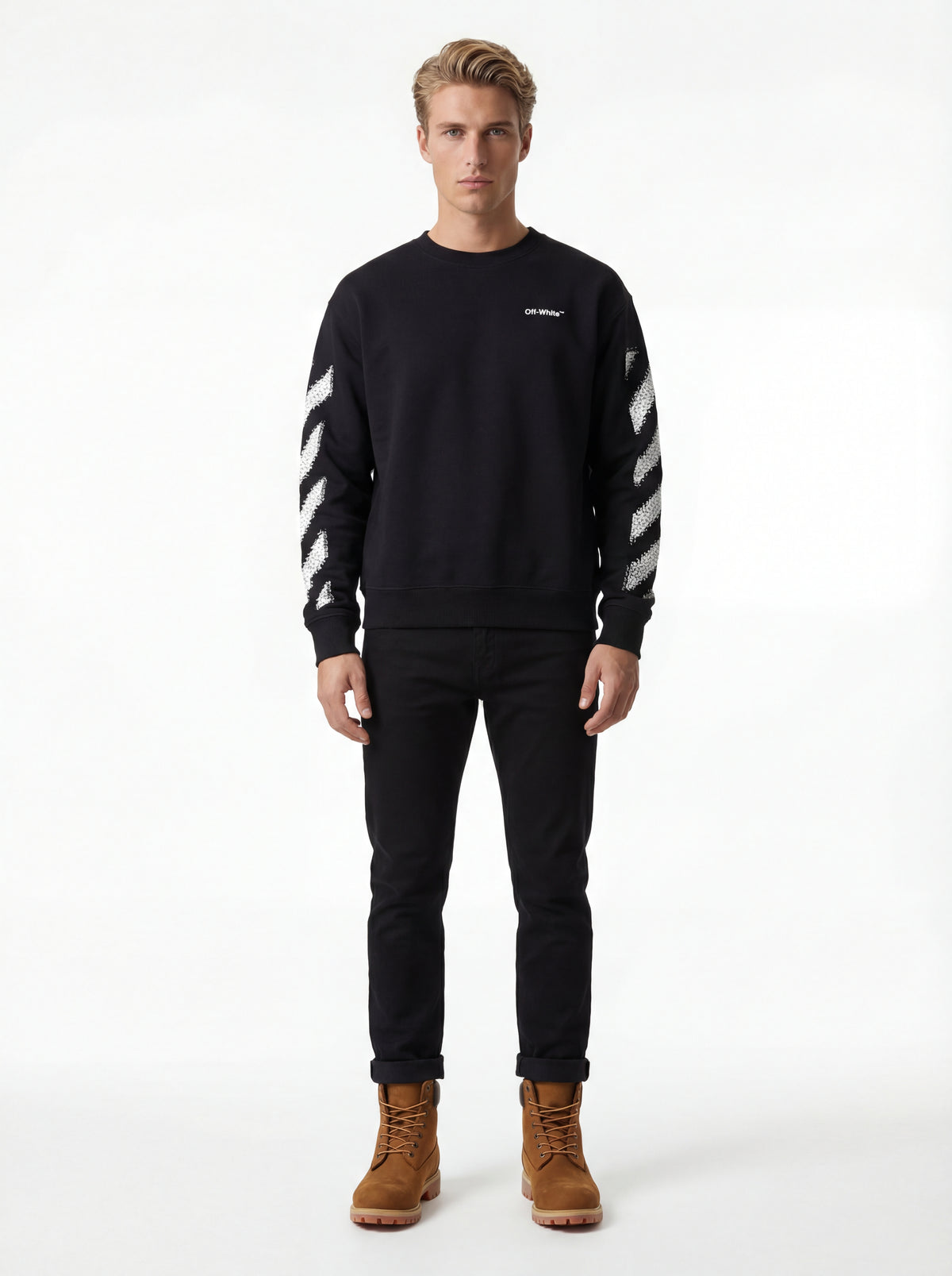 Timberland Premium Men’s + OFF WHITE Felpa + Soldier Jeans NEW - 01