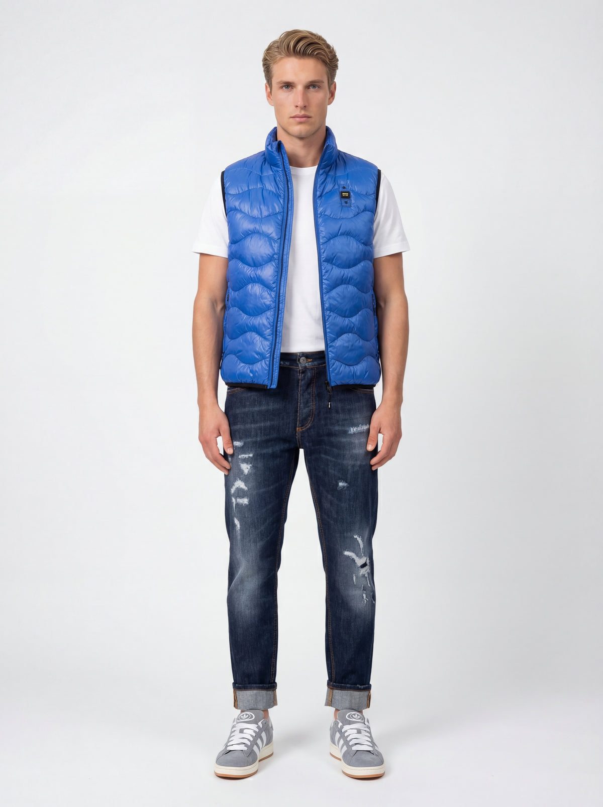 Adidas Campus Scarpa + Blauer Smanicato Ondulato + Soldier Jeans NEW - 01