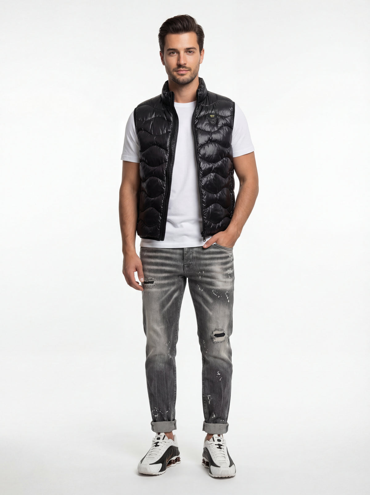 Nike Shox R4 + Blauer Smanicato Ondulato + Soldier Jeans NEW - 04