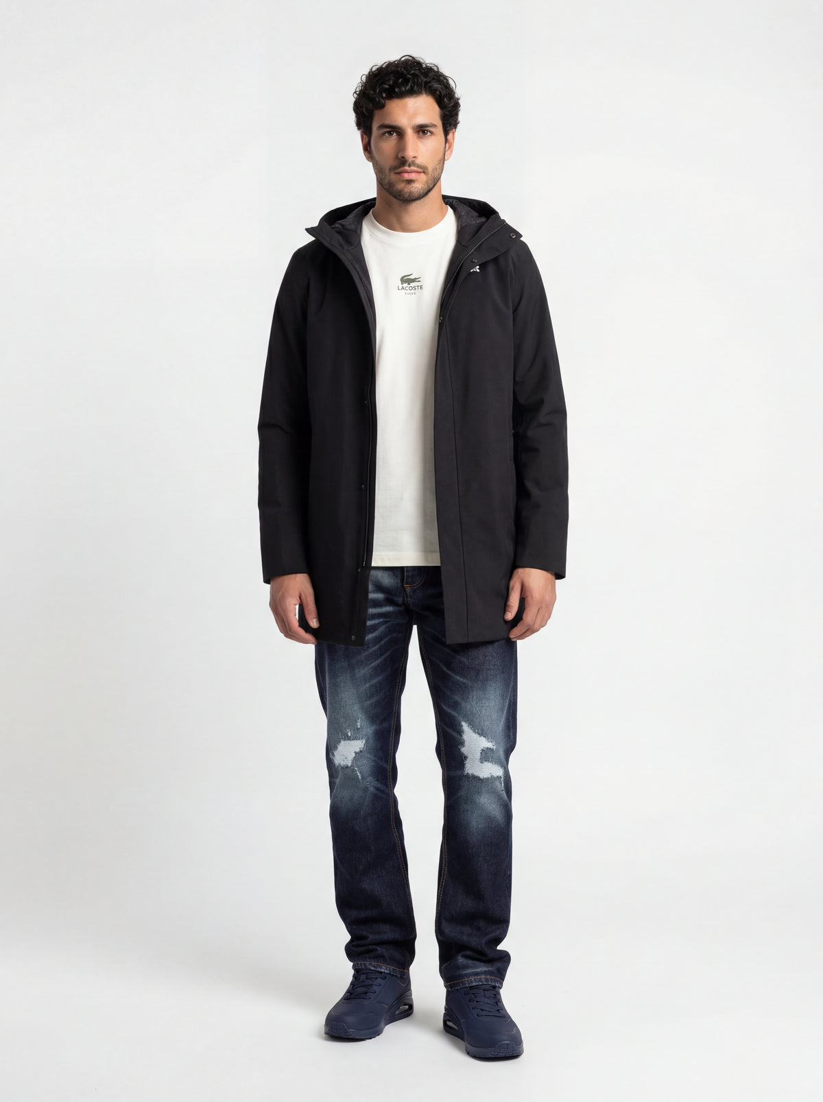 Skechers 73690/DKNV Stree + Lacoste T Shirt + Soldier Jeans Baggy + K-WAY GIUBBOTTO GIACCA - 01