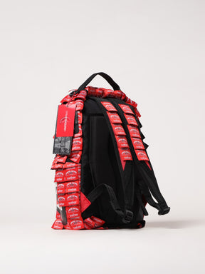 SPRAYGROUND Zaino In Stoffa LIMITED EDITION Con Logo Centrale In Pelle Rosso