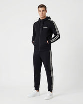 EMPORIO ARMANI Tuta Completa Con Zip Senza Cappuccio Nera Con Bande