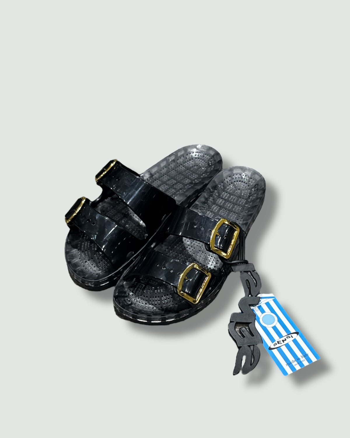 SENSI Ciabatta In Gomma Lucida FLAMINGO Nero
