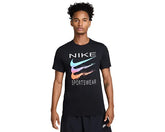 NIKE T-Shirt Swoosh Colorati Nera