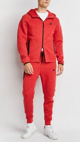 NIKE TECH FLEECE completa rossa - Nike abbigliamento