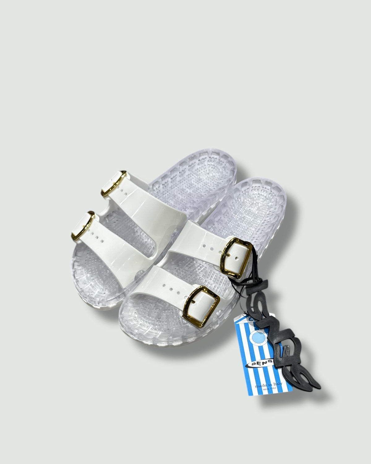 SENSI Ciabatta In Gomma Lucida FLAMINGO Bianco