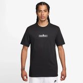 NIKE T-shirt Logo Swoosh In Cotone Nero