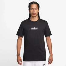 NIKE T-shirt Logo Swoosh In Cotone Nero