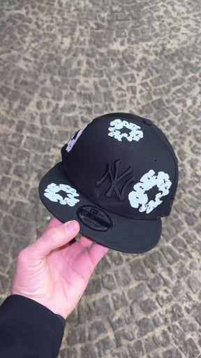 NEW ERA CUSTOM “NY” Denim Tears Nero/Bianco