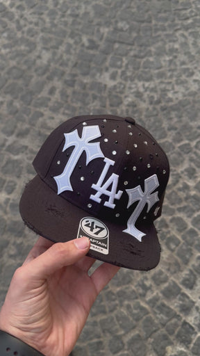 ‘47 CUSTOM “LA” Mod Chrome Hearts e Swarovski Nero/Bianco