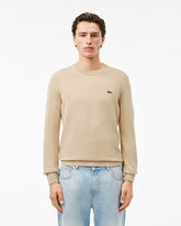 Pullover Lacoste Girocollo in cotone beige - Lacoste