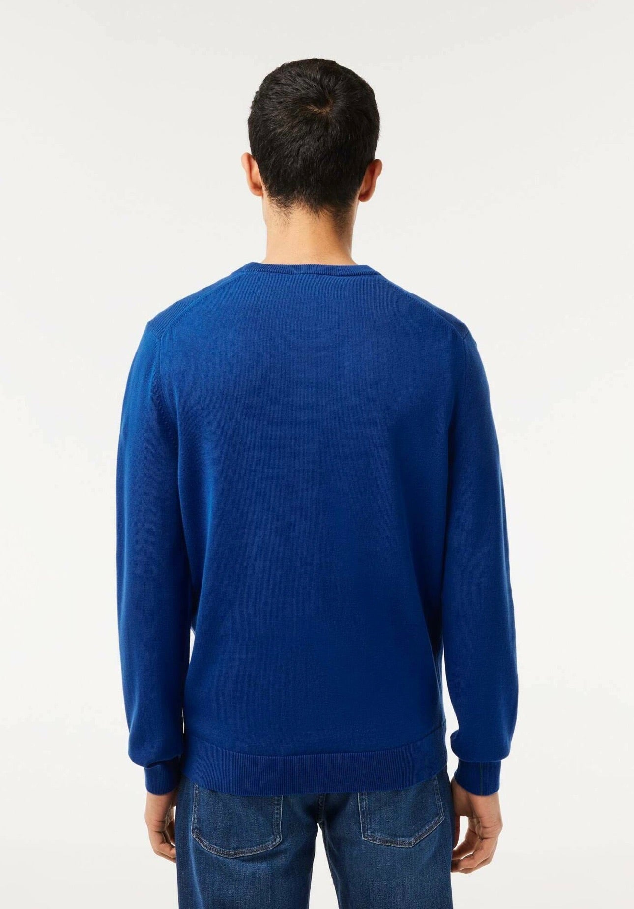 Pullover Lacoste Girocollo in cotone blu elettrico - Lacoste