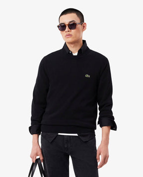 Pullover Lacoste Girocollo in cotone nero - Lacoste