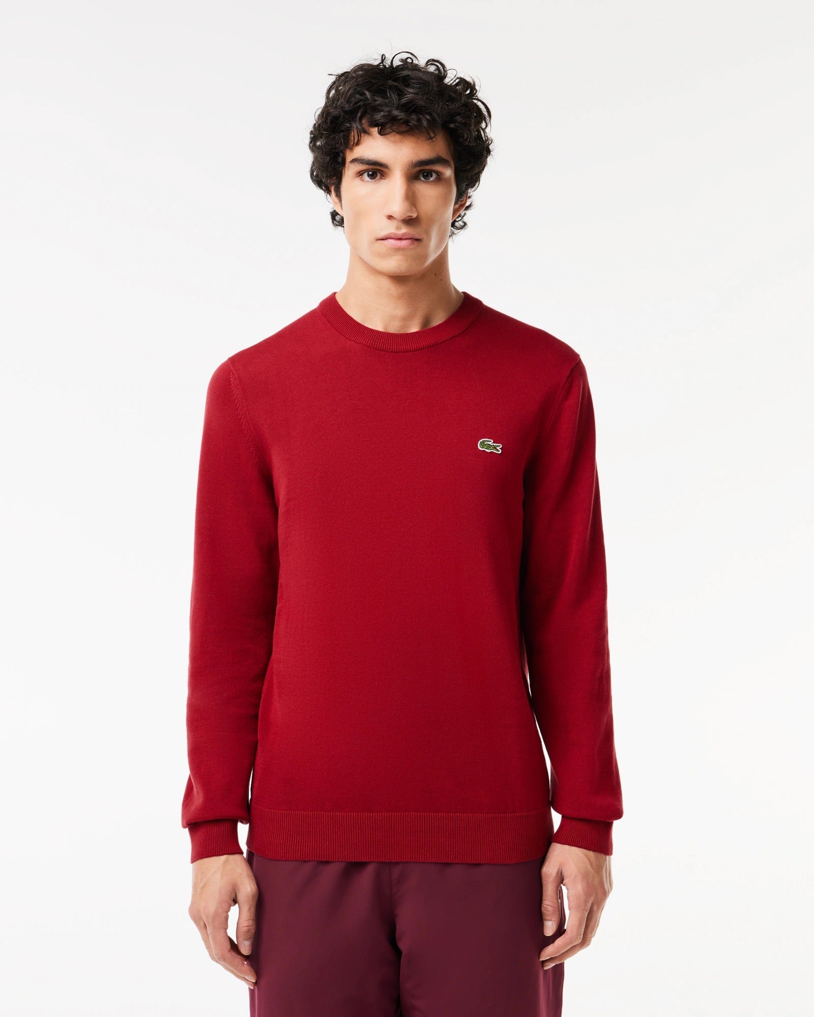 Pullover Lacoste Girocollo in cotone rosso - Lacoste