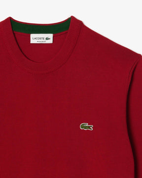 Pullover Lacoste Girocollo in cotone rosso - Lacoste