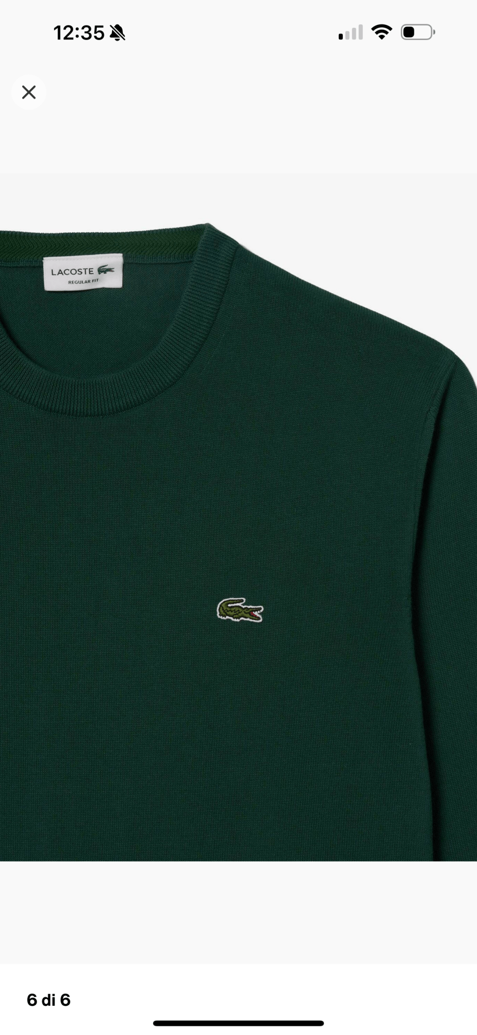 Pullover Lacoste Girocollo in cotone verde petrolio - Lacoste