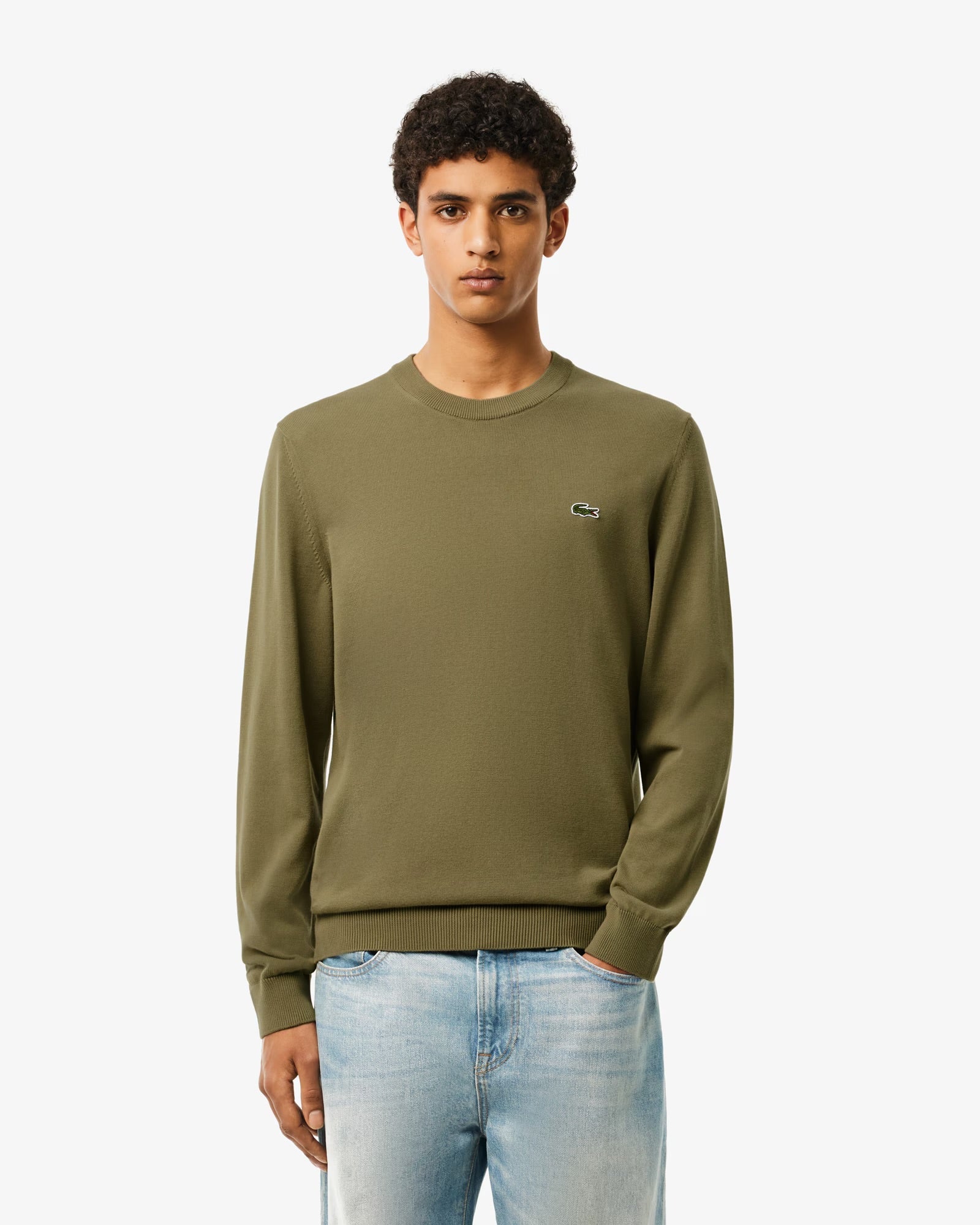 Pullover Lacoste Girocollo in cotone Verdone - Lacoste