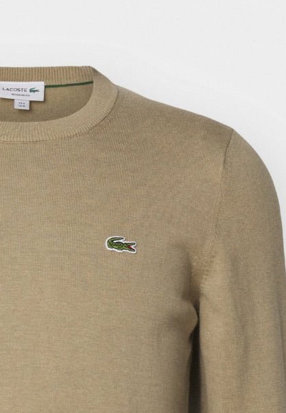 Pullover Lacoste Girocollo in misto cotone beige - Lacoste