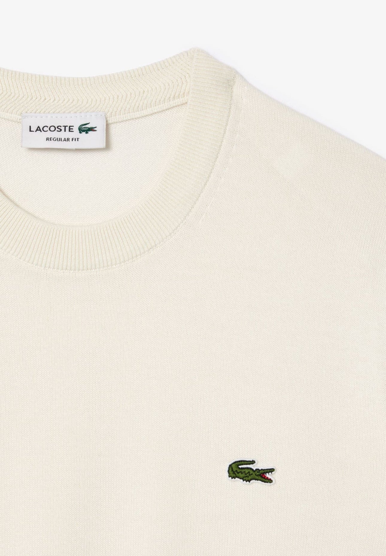 Pullover Lacoste Girocollo in misto cotone bianco - Lacoste