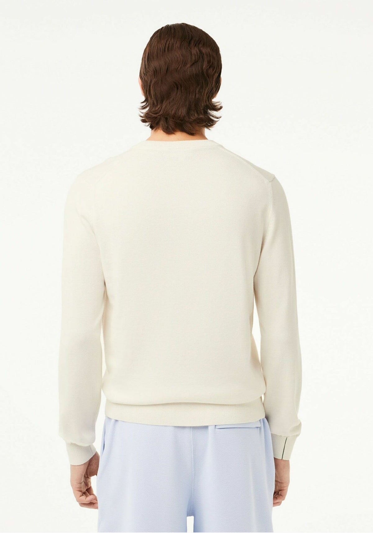 Pullover Lacoste Girocollo in misto cotone bianco - Lacoste