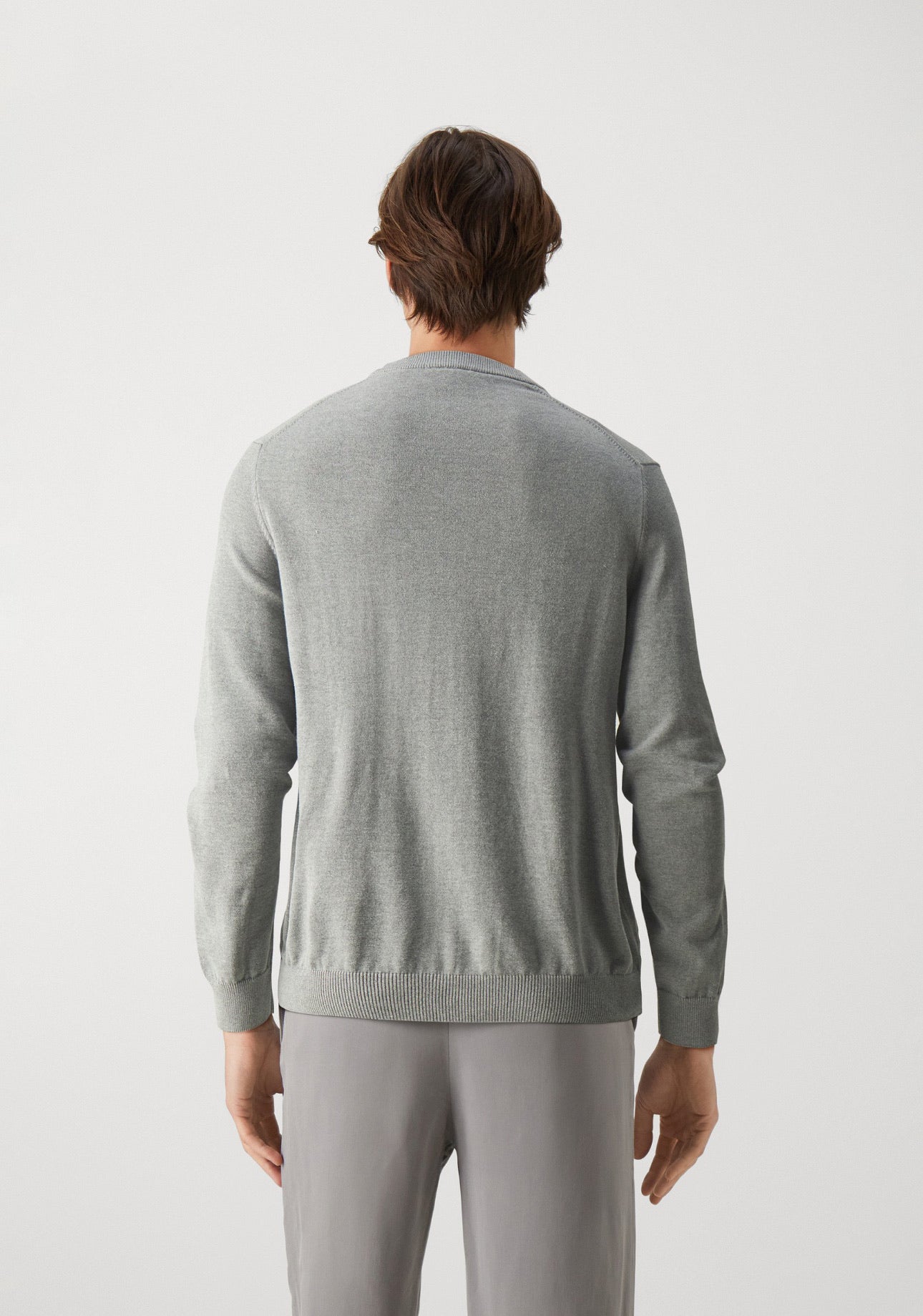 Pullover Lacoste Girocollo in misto cotone grigio - Lacoste