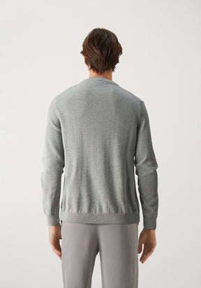 Pullover Lacoste Girocollo in misto cotone grigio - Lacoste