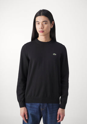 Pullover Lacoste Girocollo in misto cotone nero - Lacoste